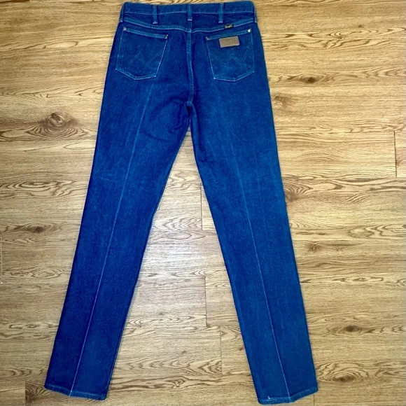 Vintage Wrangler Men's Cowboy Cut Original Fit Jean 35 X 38 Blue Denim - Picture 2 of 7